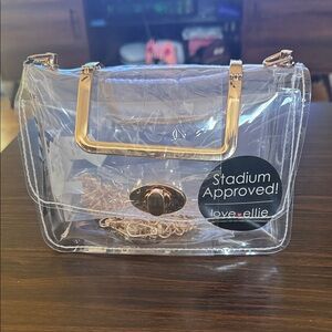 Clear Gold Accent Women's Bag